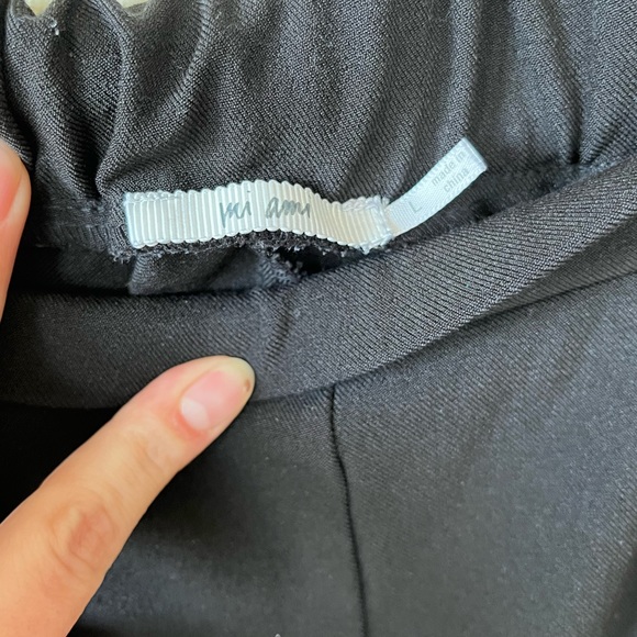 Francesca’s Black Pocket Dress Joggers Size Large - Picture 3 of 4